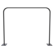 Lean-on hoop made of flat steel | 50 x 12 mm | in bent design | without cross bar | total width: 1000 mm | hot-dip galvanized and coated DB 703